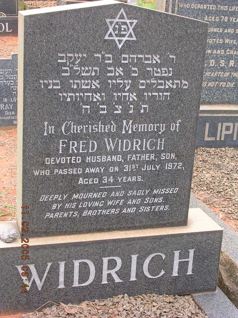 WIDRICH Fred -1972