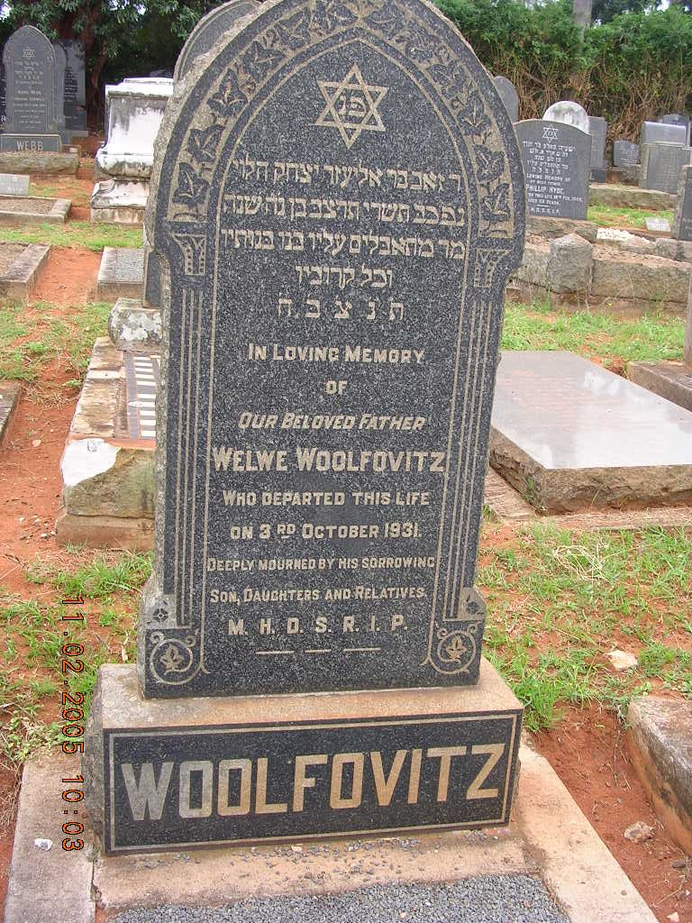 WOOLFOVITZ Welwe -1931
