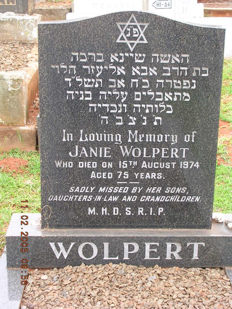 WOLPERT Janie -1974