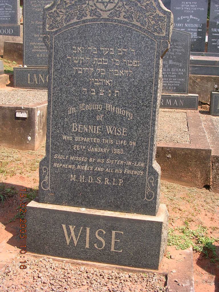 WISE Bennie -1960