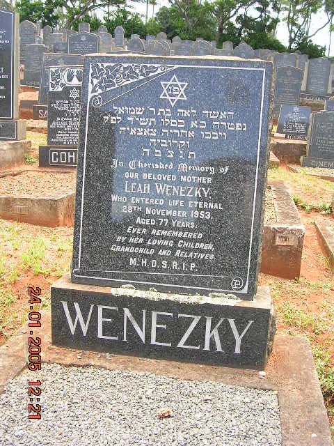 WENEZKY Leah -1953
