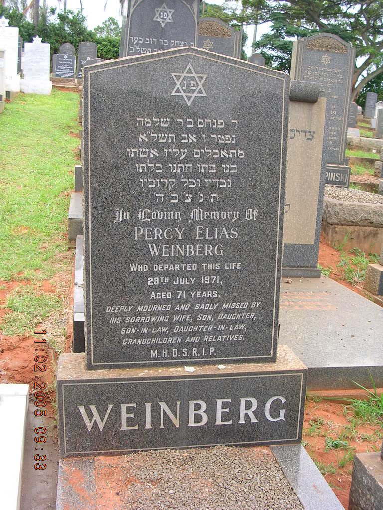 WEINBERG Percy Elias -1971