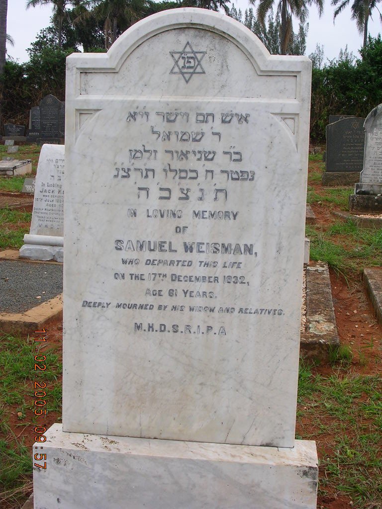 WEISMAN Samuel -1932