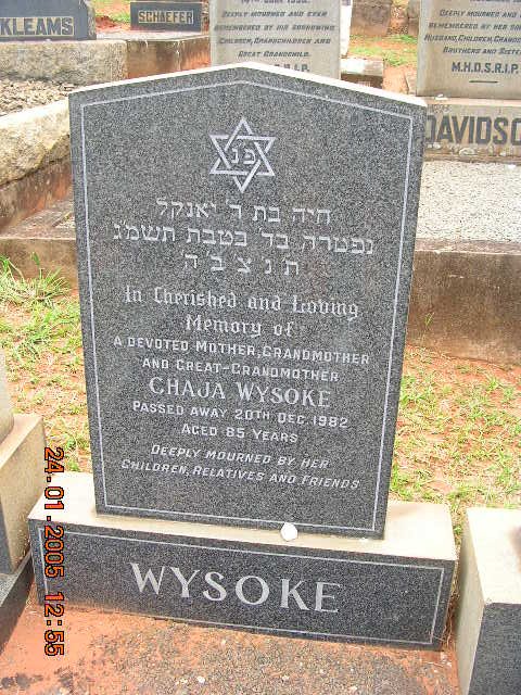 WYSOKE Chaja -1982
