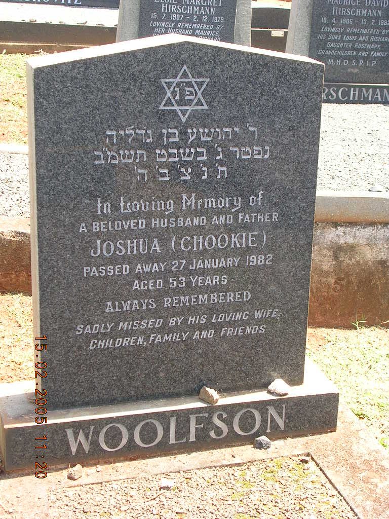 WOOLFSON Joshua -1982