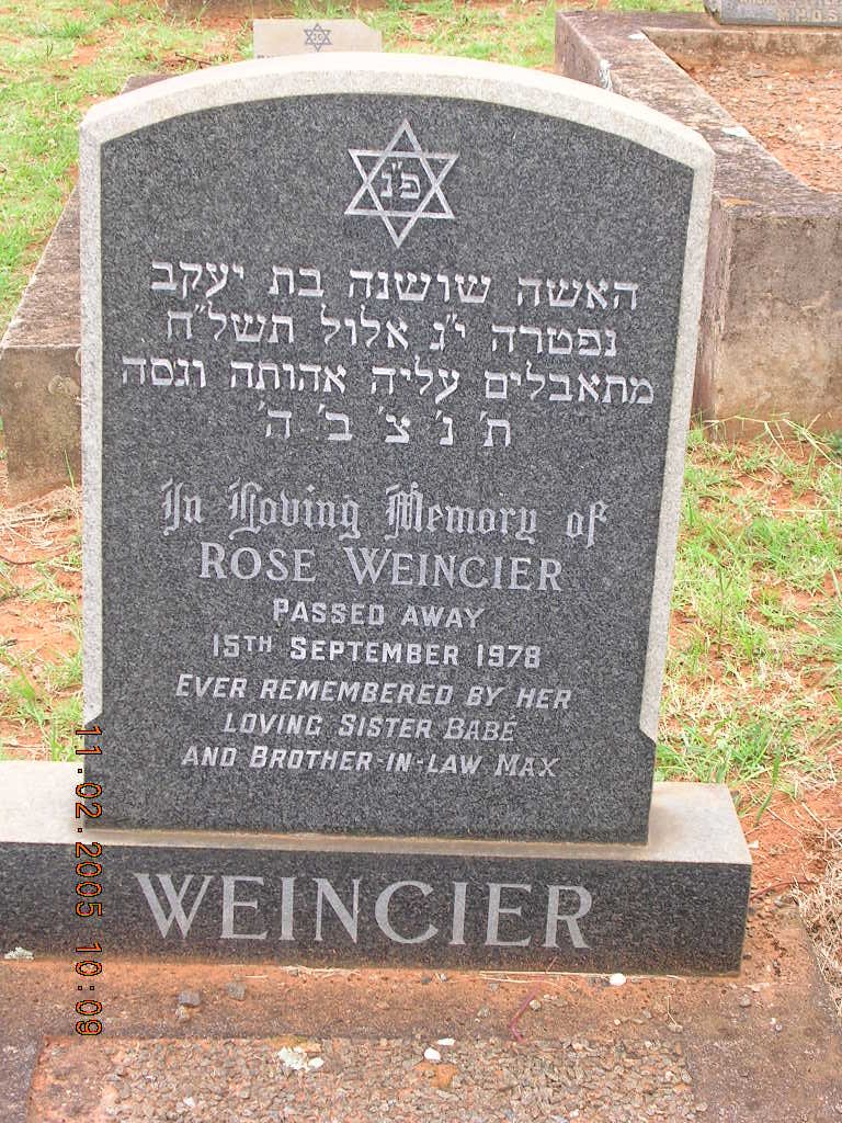 WEINCIER Rose -1978