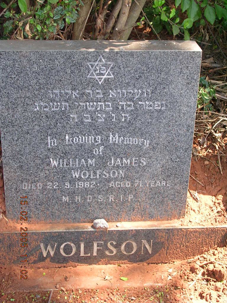 WOLFSON William James -1982