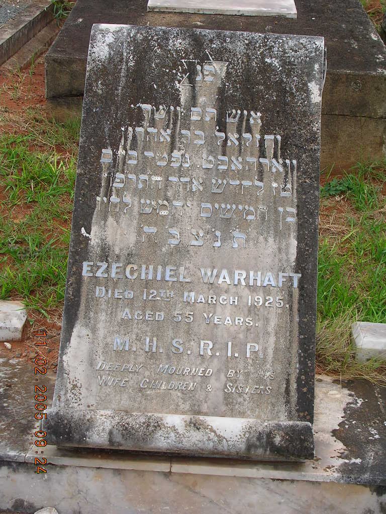 WARHAFT Ezechiel -1925
