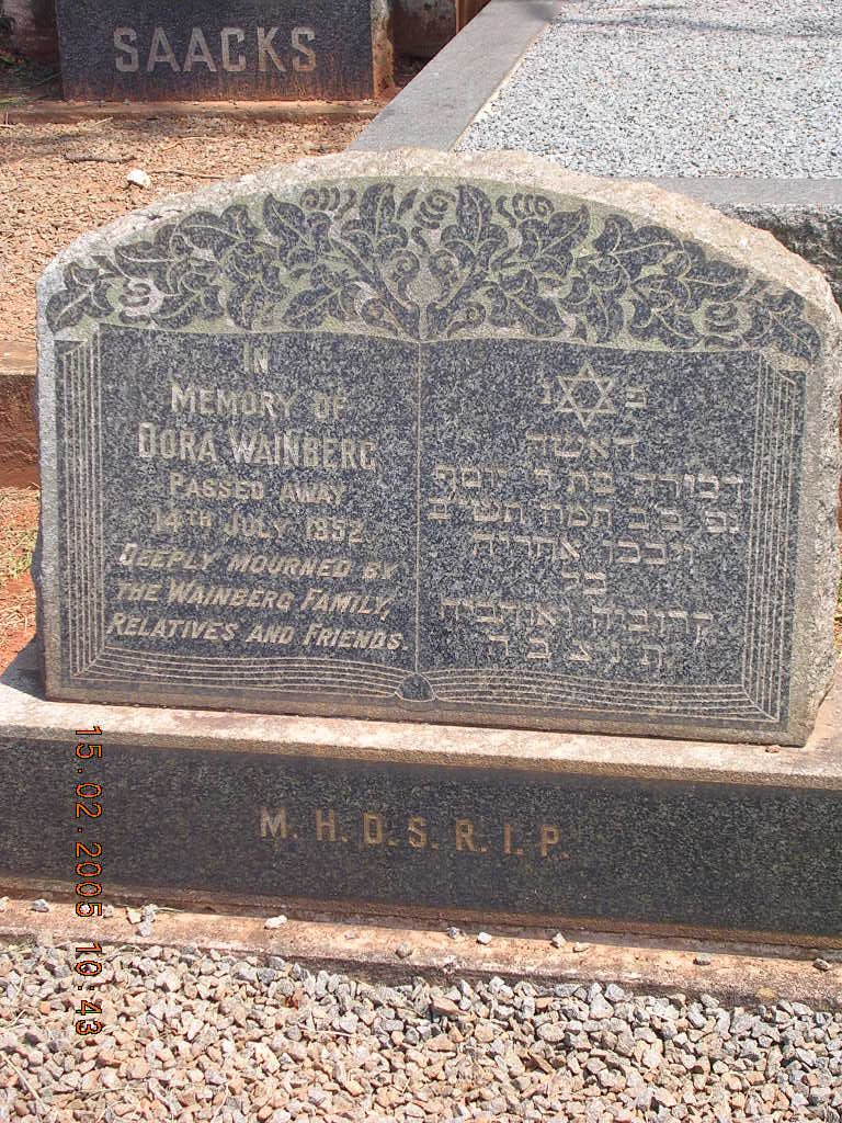 WAINBERG DORA -1952