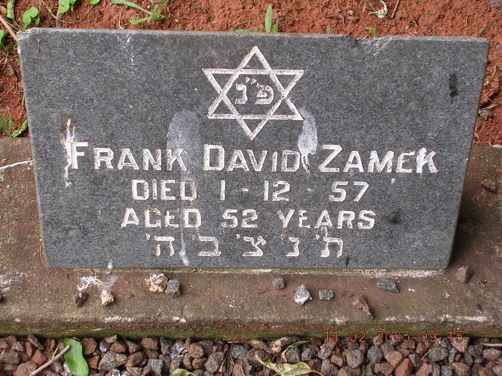 ZAMEK Frank David -1957