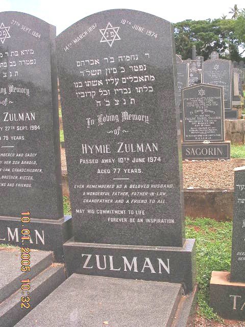 ZULMAN Hymie -1974