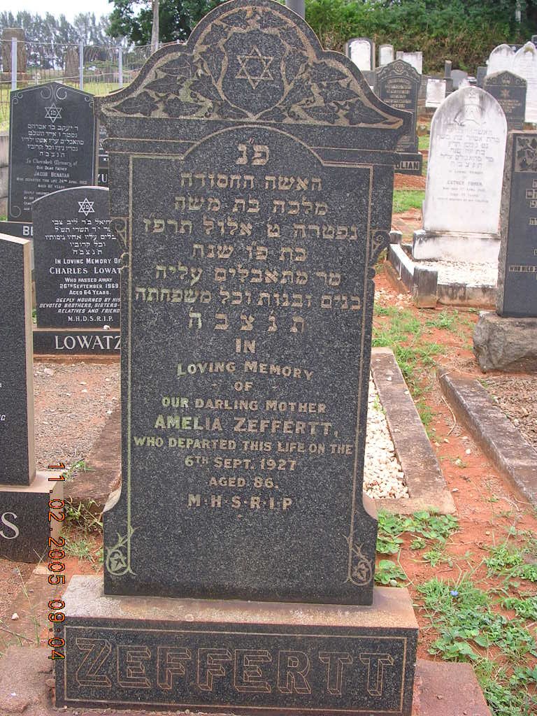 ZEFFERTT Amelia -1927