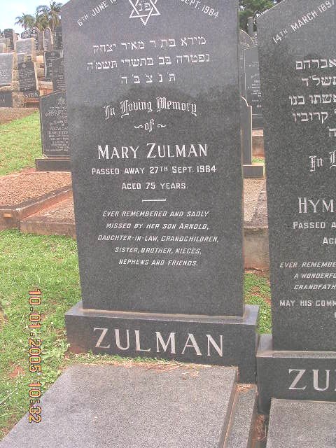 ZULMAN Mary -1984