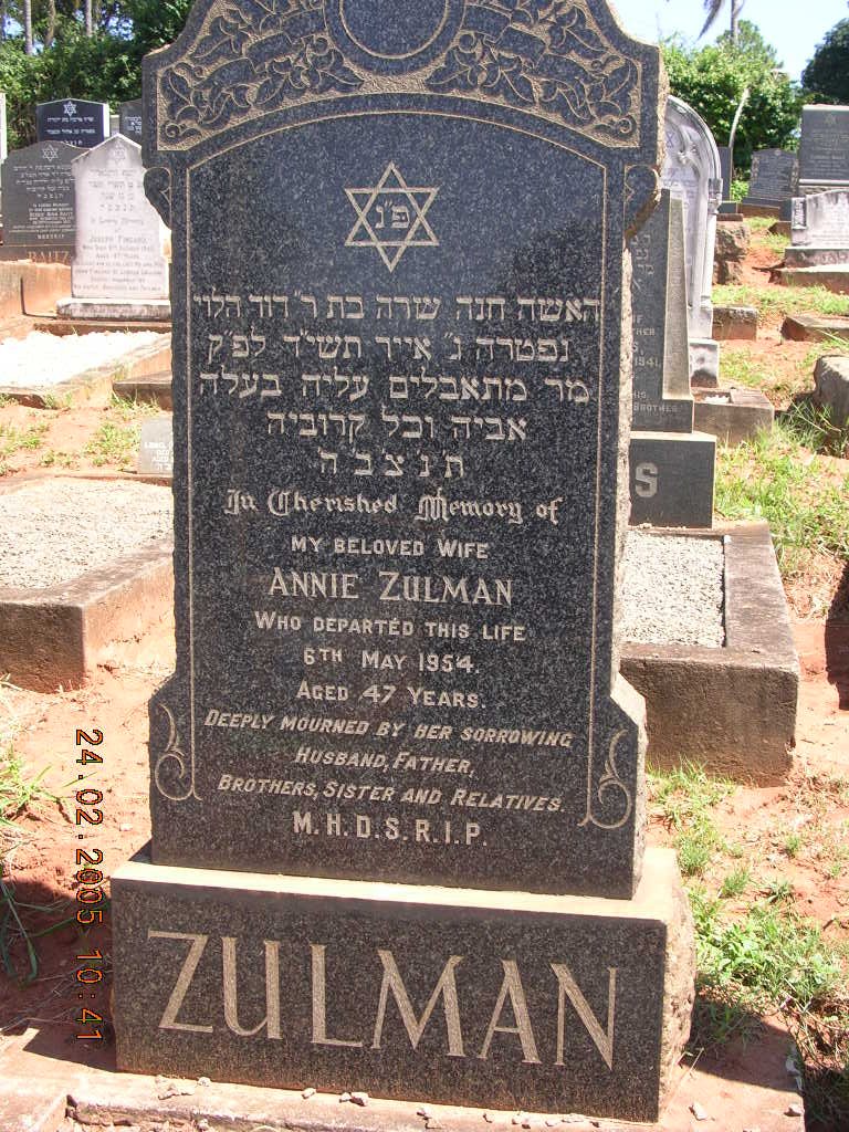 ZULMAN Annie -1954