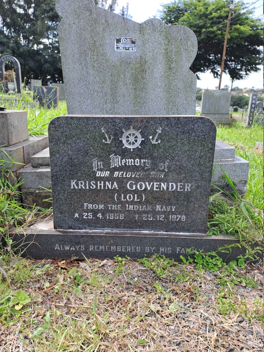 GOVENDER Krishna 1958-1978