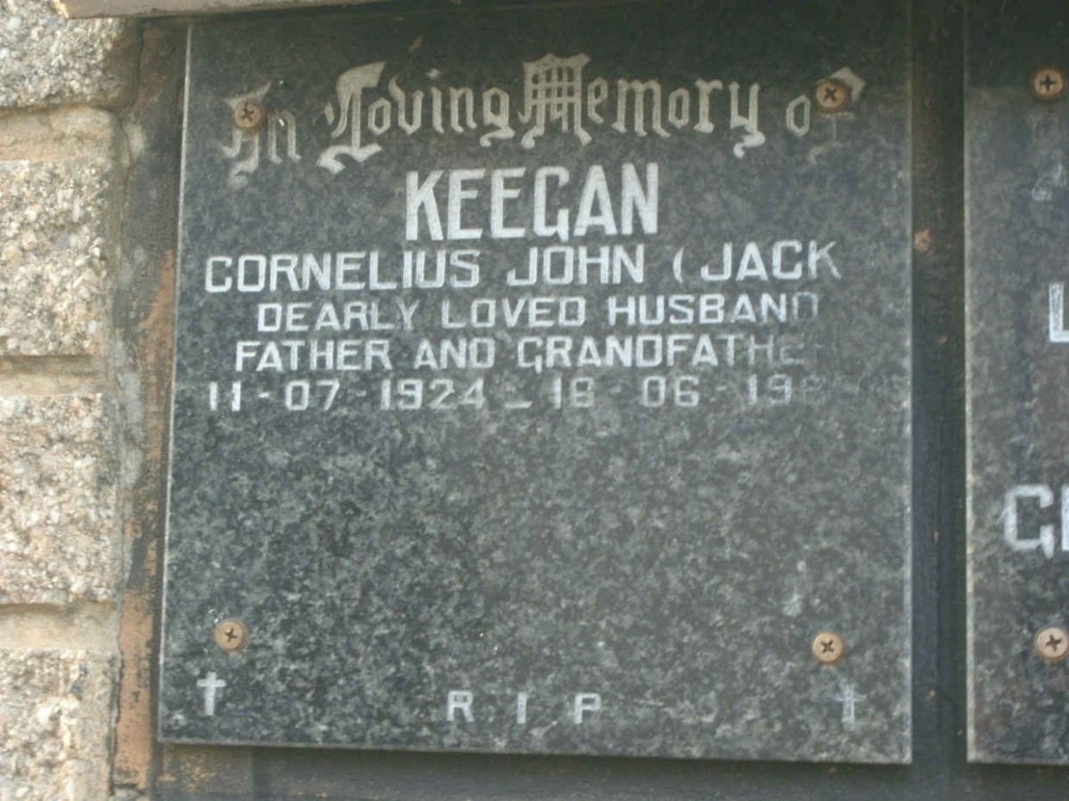KEEGAN Cornelius John 1924-196?