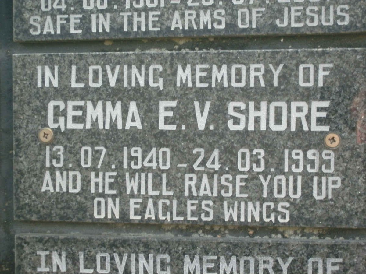 SHORE Gemma E.V. 1940-1999