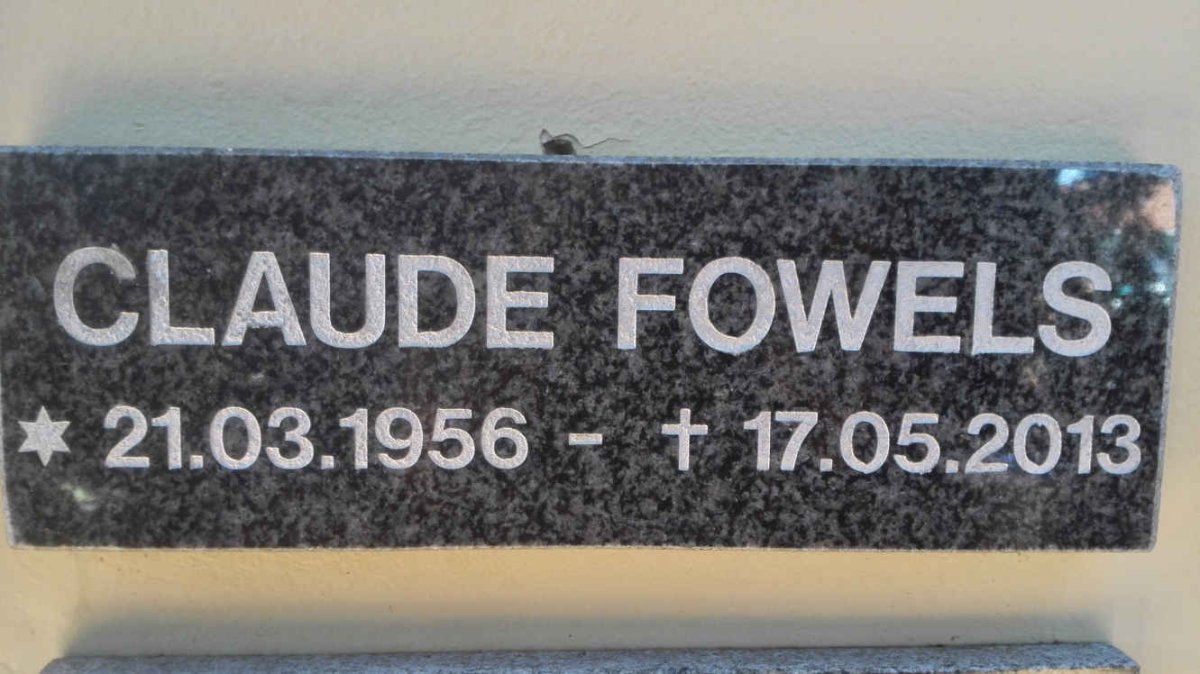 FOWELS Claude 1956-2013