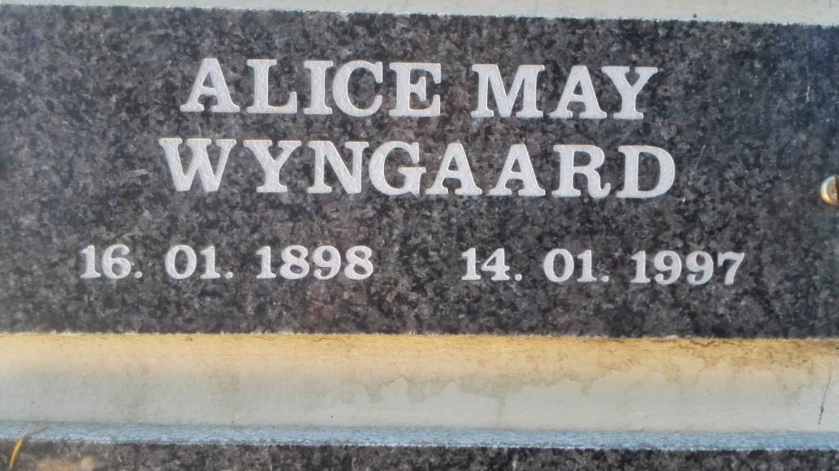 WYNGAARD Alice Mary 1898-1997