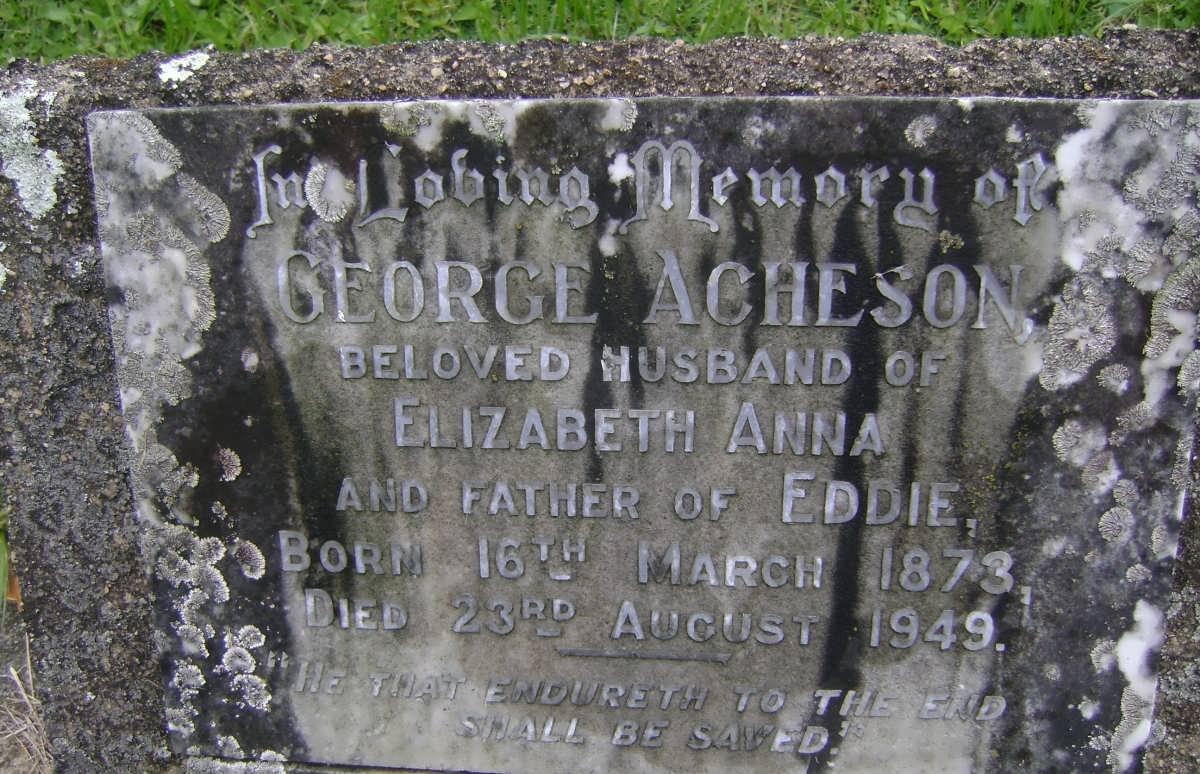 ACHESON George 1873-1949