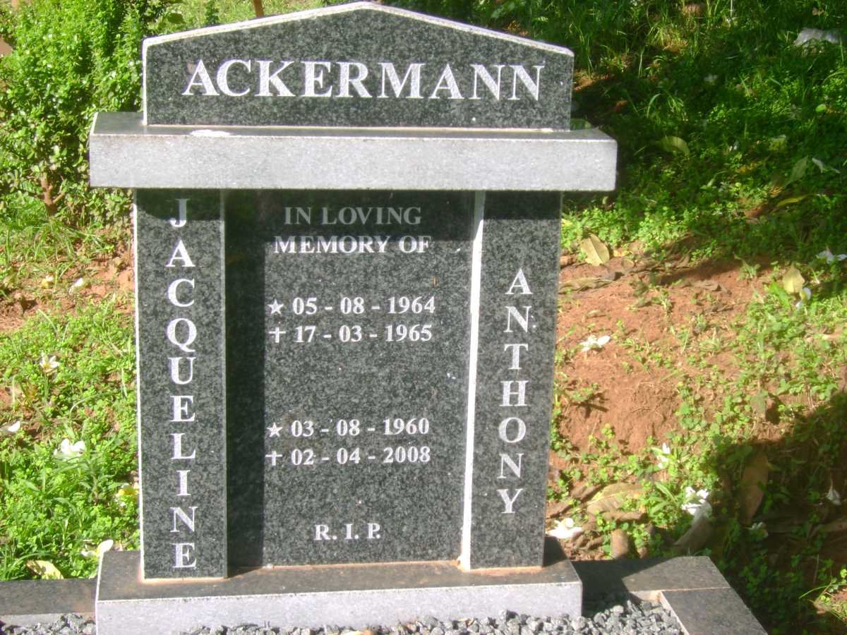 ACKERMANN Anthony 1960-2008  :: ACKERMANN Jacqueline 1964-1965