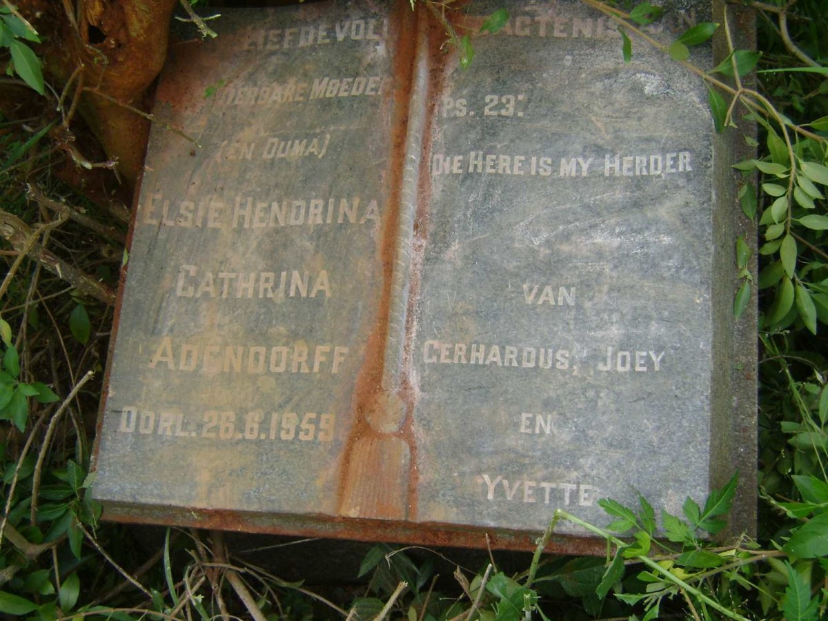 ADENDORFF Elsie Hendrina Cathrina -1959