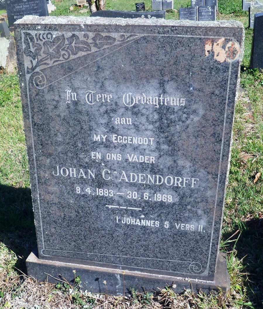 ADENDORFF Johan C. 1893-1969