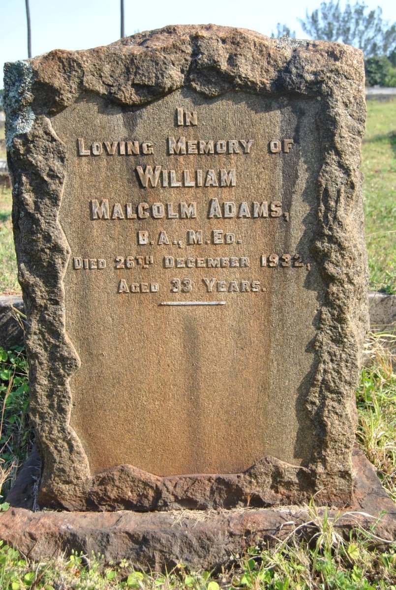 ADAMS William Malcolm -1932