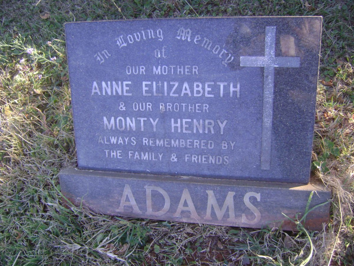 ADAMS Anne Elizabeth :: ADAMS Monty Henry
