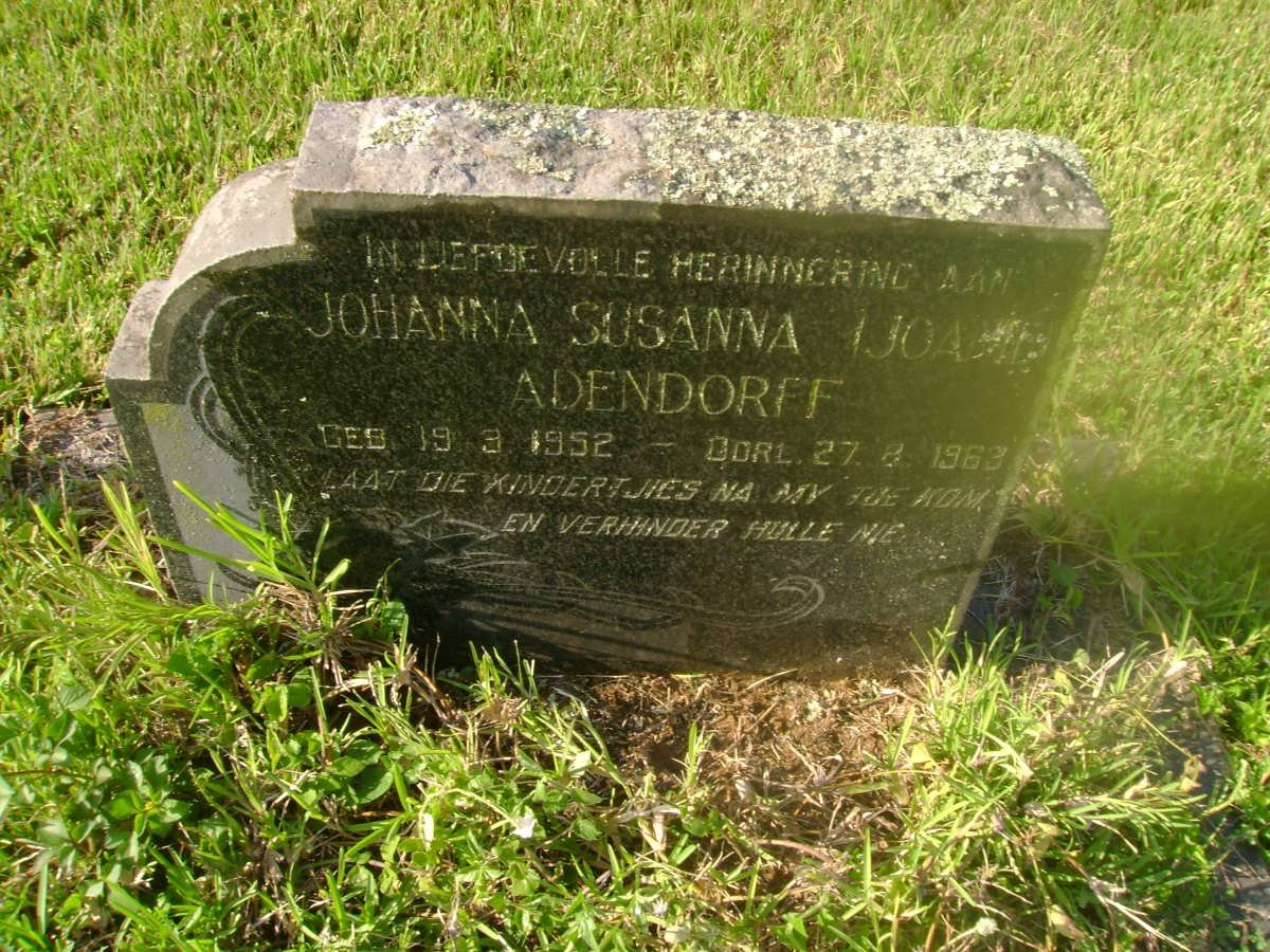 ADENDORFF Johanna Susanna 1952-1963
