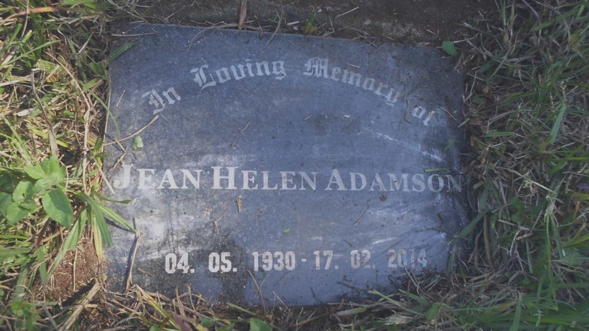 ADAMSON Clifford George 1957-1988 &amp; Jean Helen 1930-2014