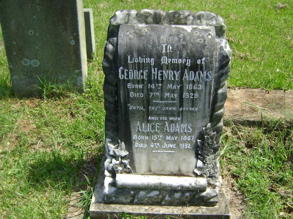 ADAMS George Henry 1863-1929 &amp; Alice 1967-1952