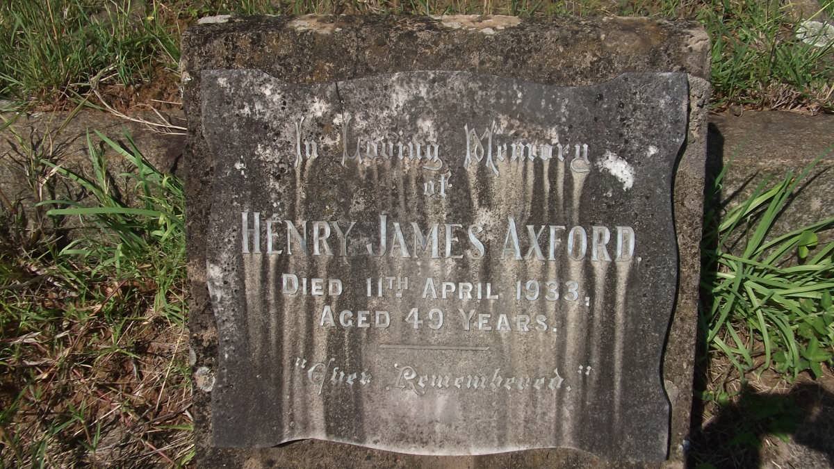 AXFORD Henry James -1933