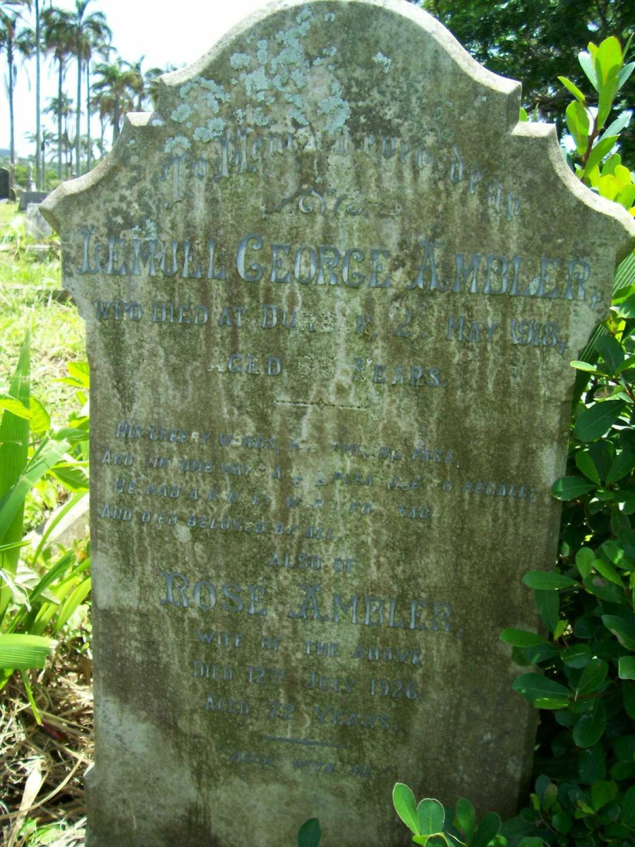 AMBLER Lemuel George -1918 &amp; Rose -1926