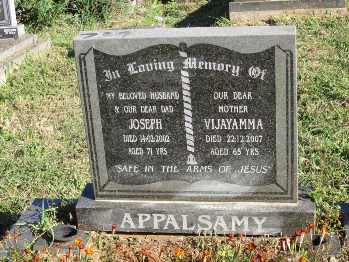 APPALSAMY Joseph -2002 &amp; Vijayamma -2007