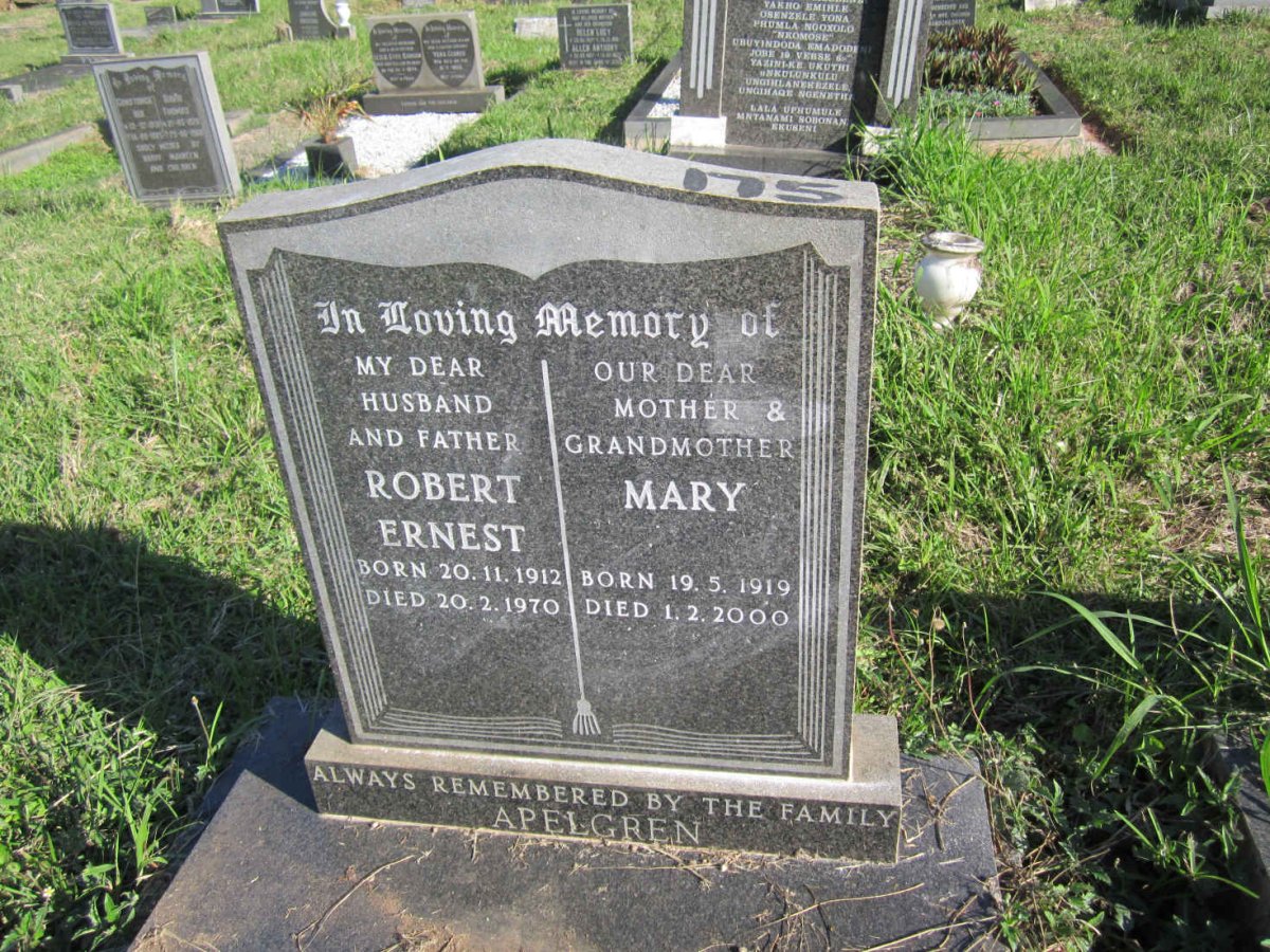 APELGREN Robert Ernest 1912-1970 &amp; Mary 1919-2000