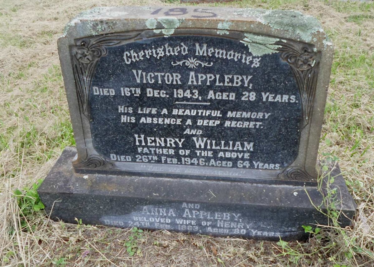 APPLEBY Henry William -1946 &amp; Anna -1963 :: APPLEBY Victor -1943