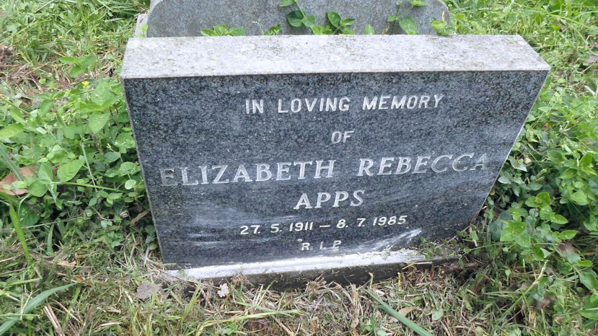 APPS Elizabeth Rebecca 1911-1985