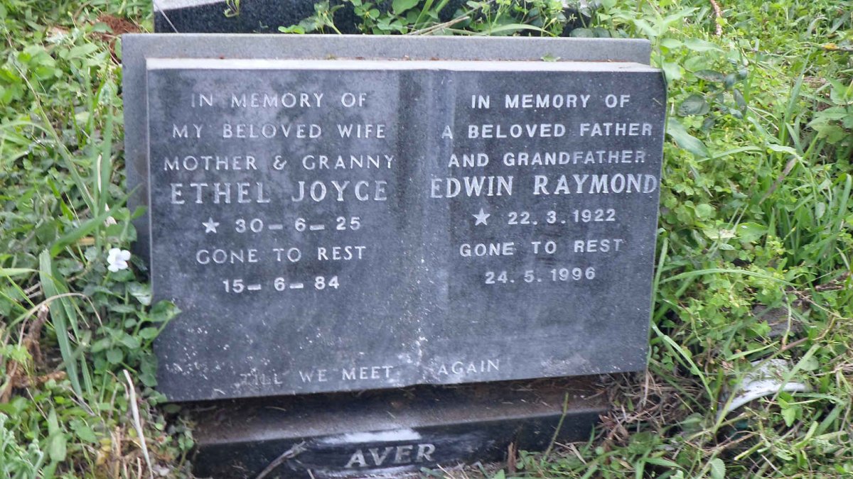 AVER Edwin Raymond 1922-1996 &amp; Ethel Joyce 1925-1984
