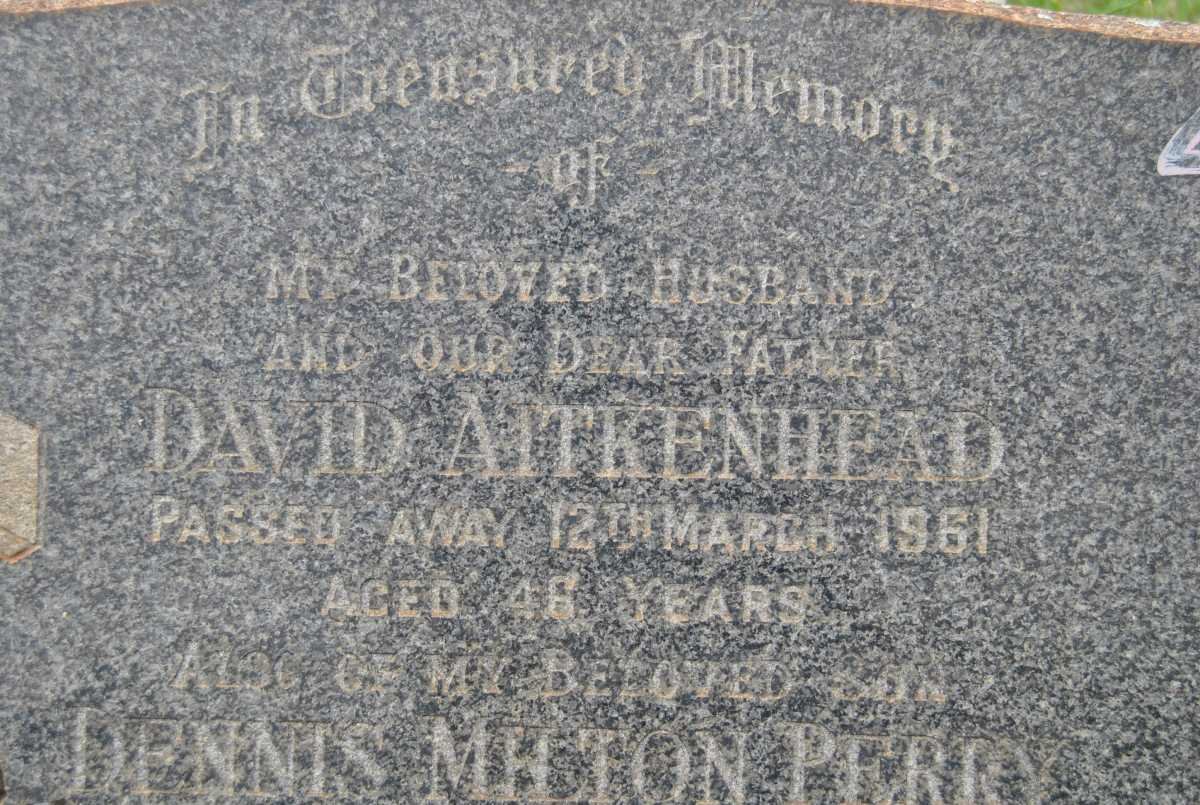 AITKENHEAD David -1961 :: PERRY Dennis Milton -1965
