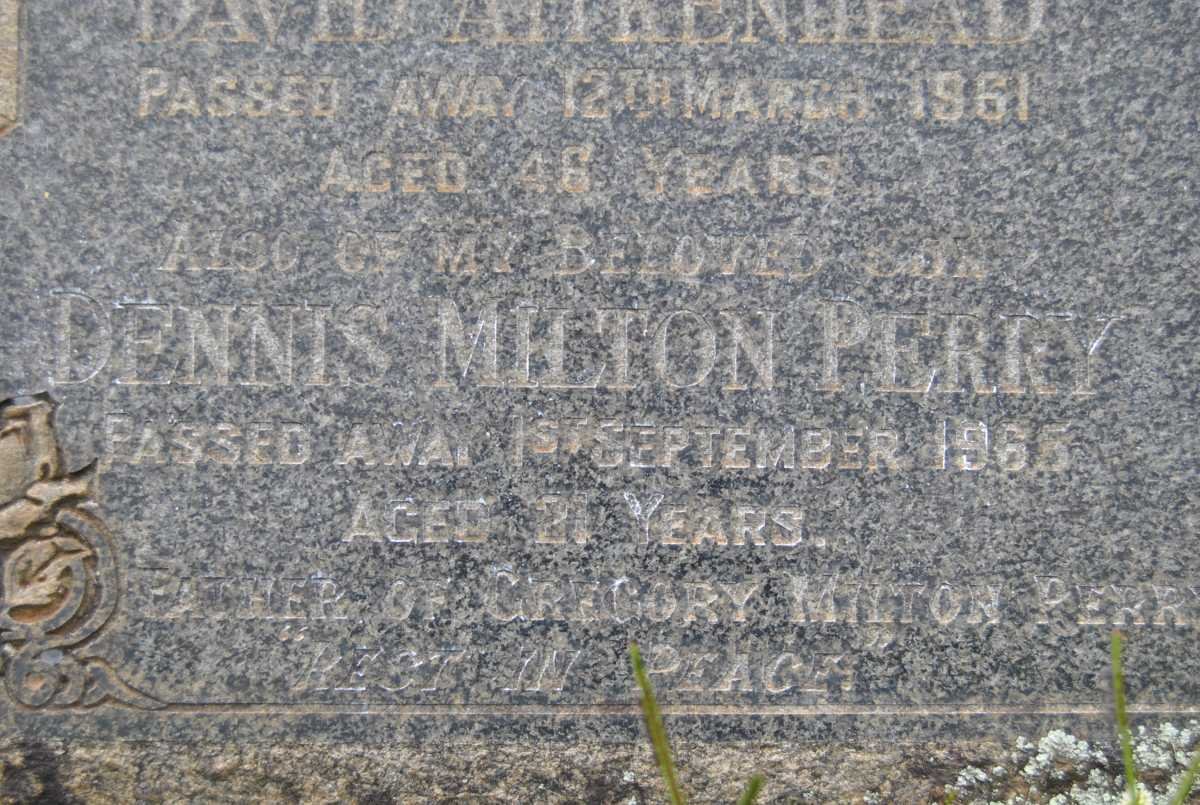 AITKENHEAD David -1961 :: PERRY Dennis Milton -1965