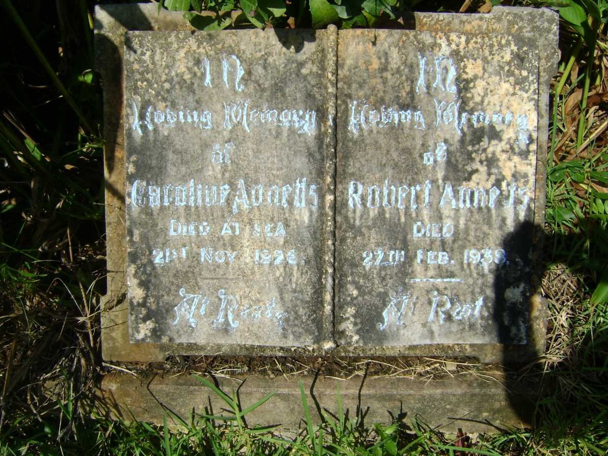 ANNETTS Robert -1938 &amp; Caroline -1926