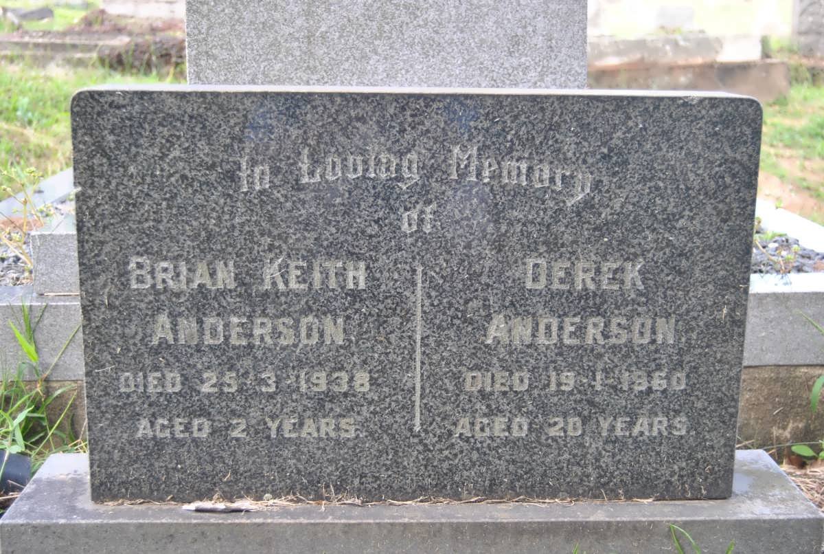 ANDERSON Brian Keith -1938 :: ANDERSON Derek -1960