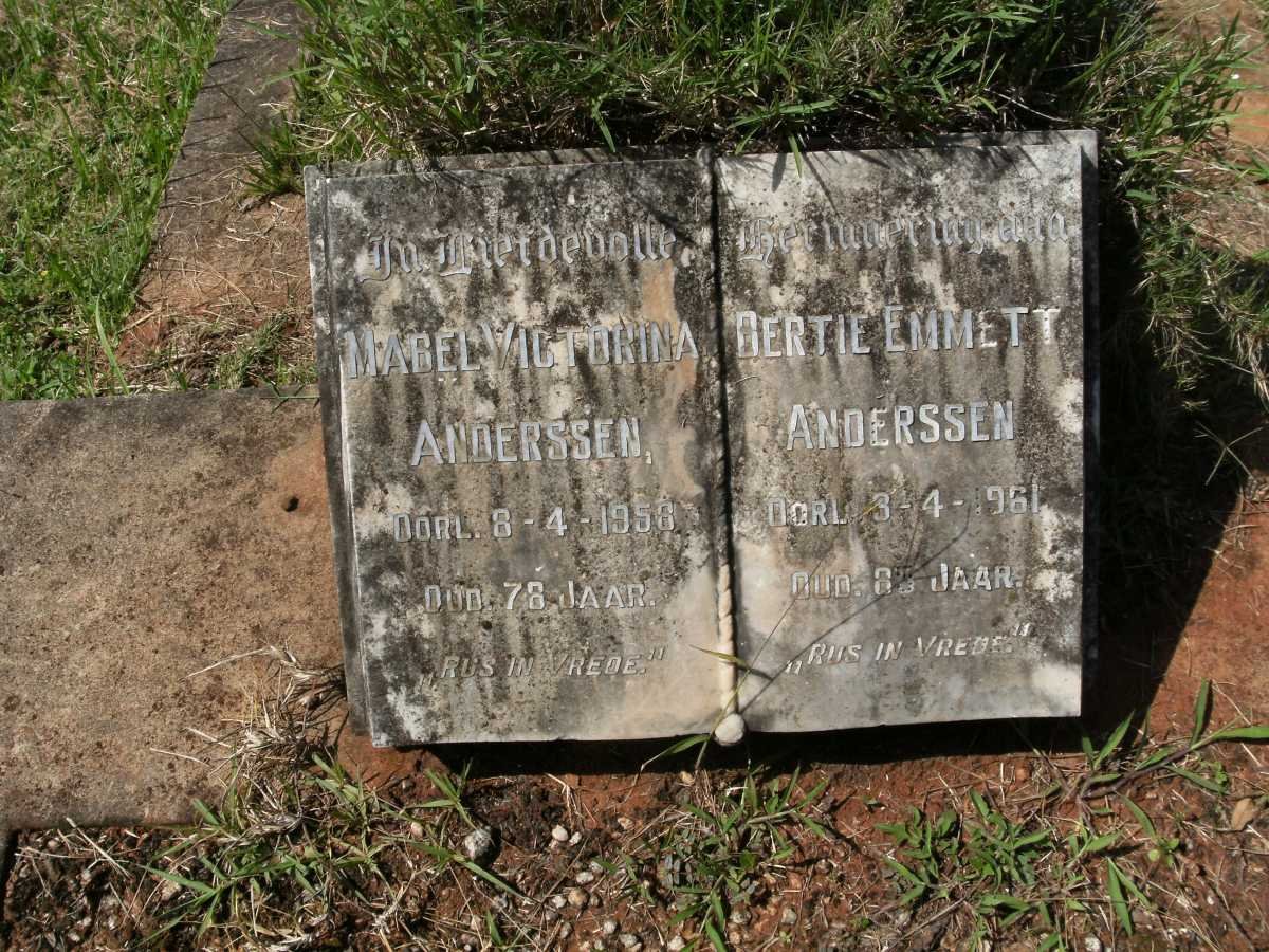 ANDERSSEN Bertie Emmett -1961 &amp; Mabel Victorina -1958