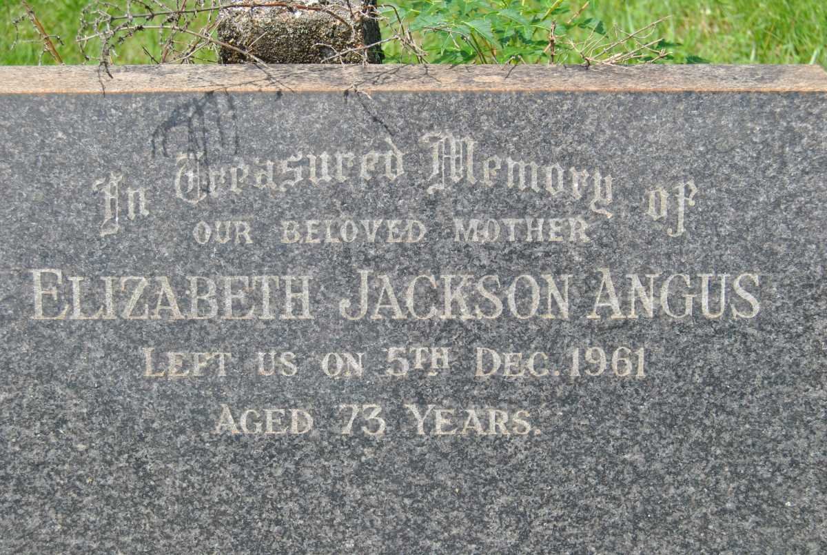 ANGUS Elizabeth Jackson -1961