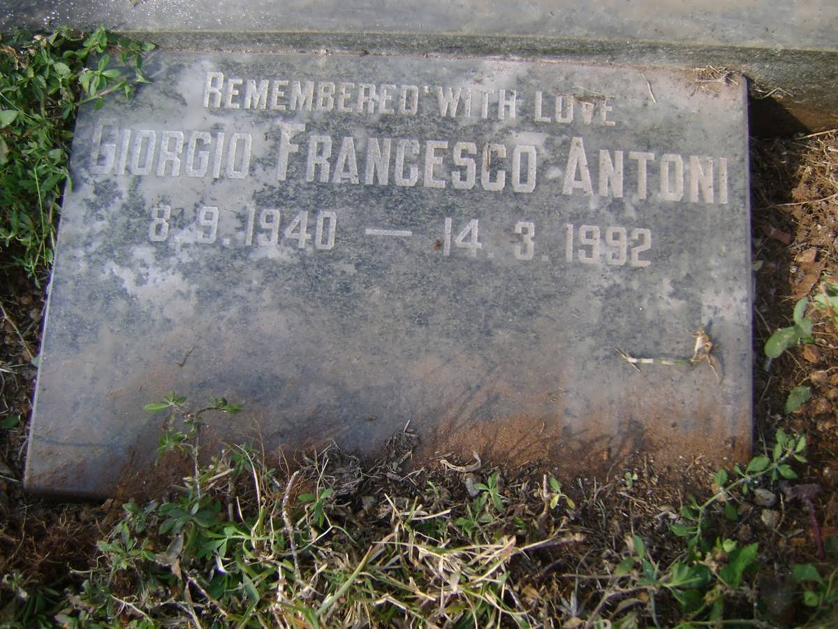 ANTONI Giorgio Francesco 1940-1992