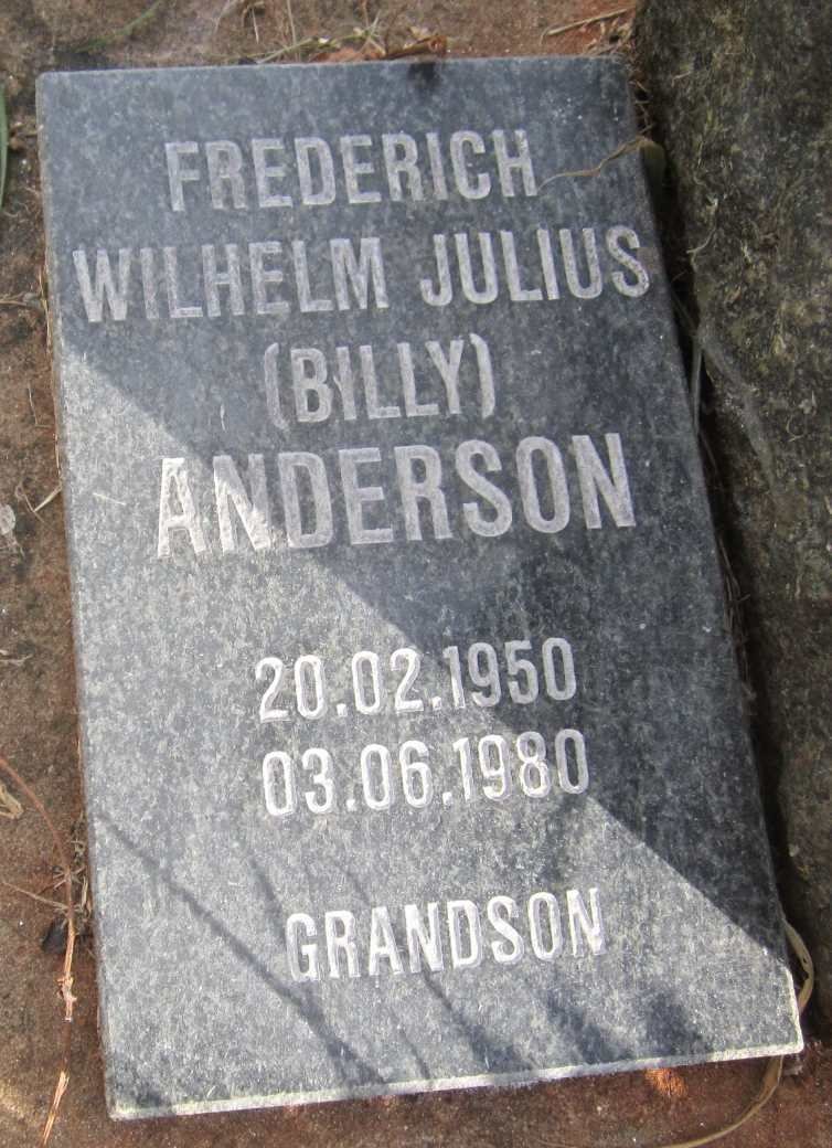 ANDERSON Frederich Wilhelm Julius 1950-1980
