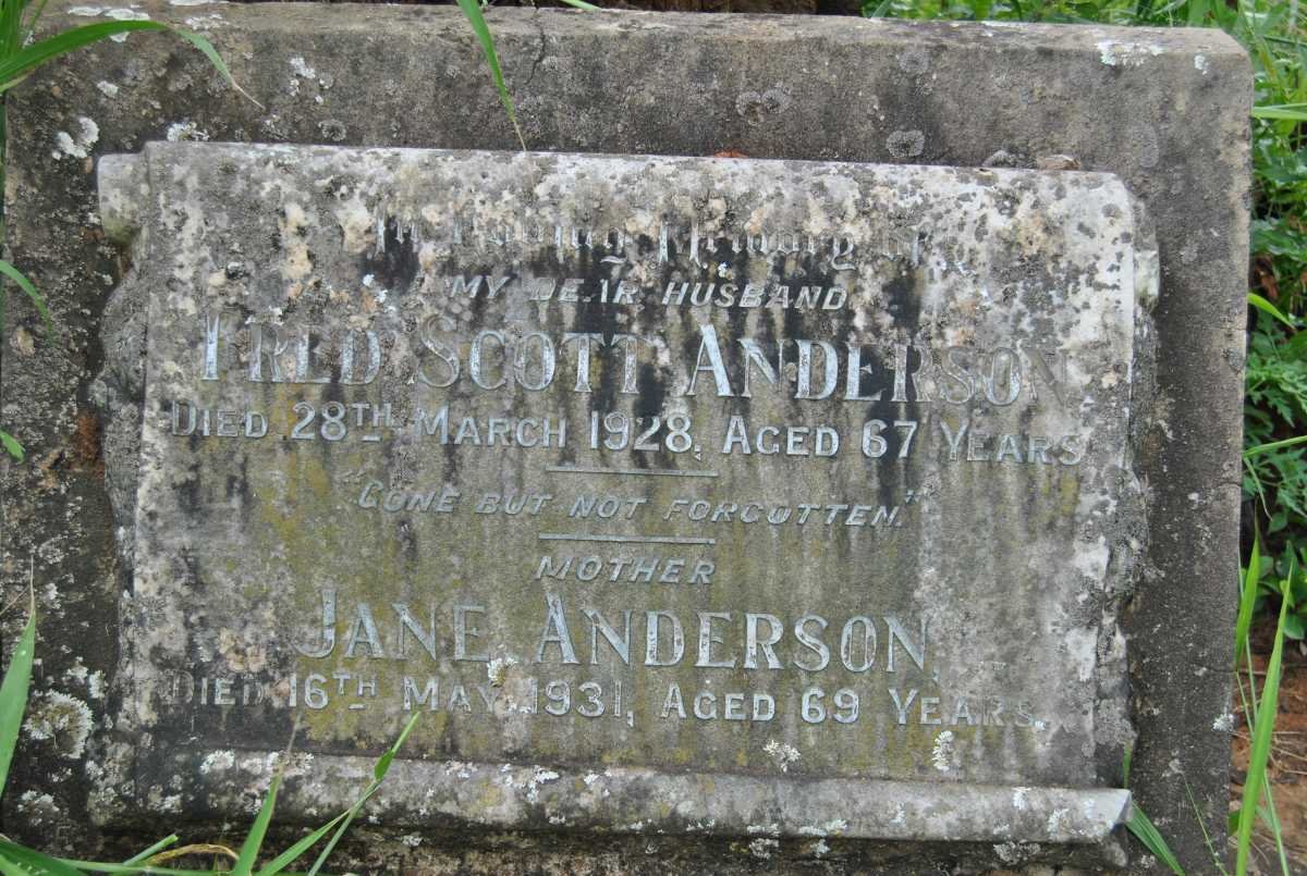 ANDERSON Fred Scott -1928 &amp; Jane -1931