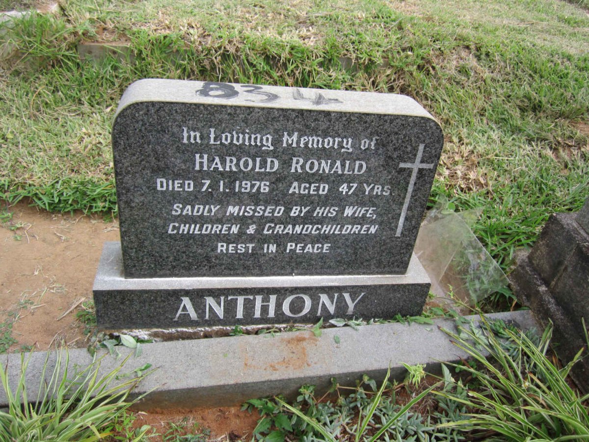 ANTHONY Harold Ronald -1976