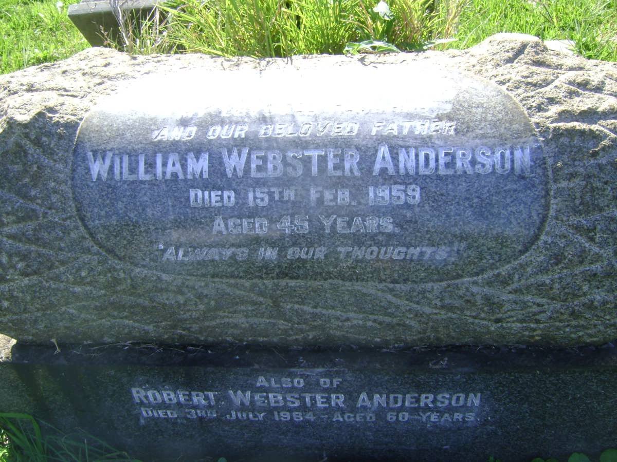 ANDERSON William Webster -1959 :: ANDERSON Robert Webster -1964